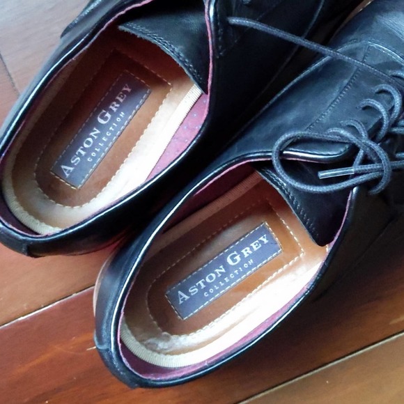 Aston Grey genuine leather Kindu cap toe Oxford shoes Size 10.5  Like new 10 1/2 - Picture 6 of 11